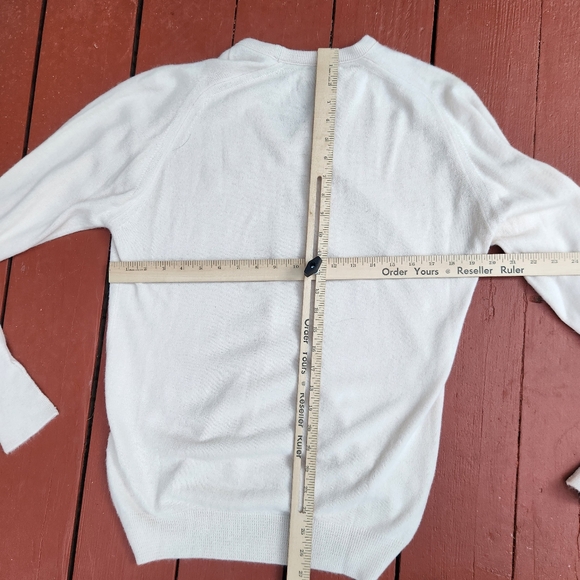 Vintage IZOD LACOSTE Men’s Sweater Large Cream Grandpa Classic Preppy Alligator - Picture 7 of 10